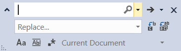 SSMS Find and Replace dialog configured to remove square brackets.