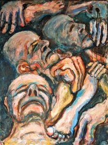 Oil pastel painting Turn, Turn, Turn by Fred Eid.