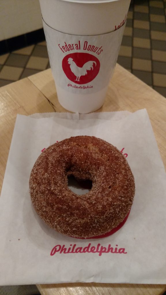 A box of donuts from Federal Donuts.