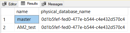 Performance counter results with a different identifier after connecting to another user database.
