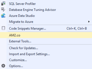 SSMS configuration screen for the web browser used by Help.