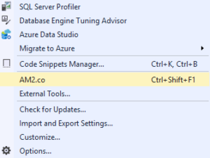 SSMS Help browser configuration and selected browser.